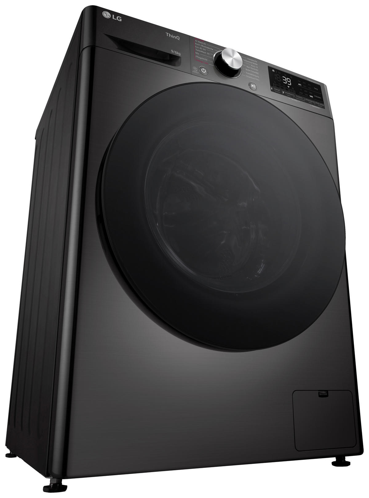 WASCHTROCKNER W4WR7096YB  - Schwarz, Trend, Glas/Kunststoff (60/85/62cm) - LG