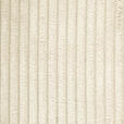 MEGASOFA Cord Creme  - Creme/Schwarz, ROMANTIK / LANDHAUS, Kunststoff/Textil (270/67/120cm) - Landscape