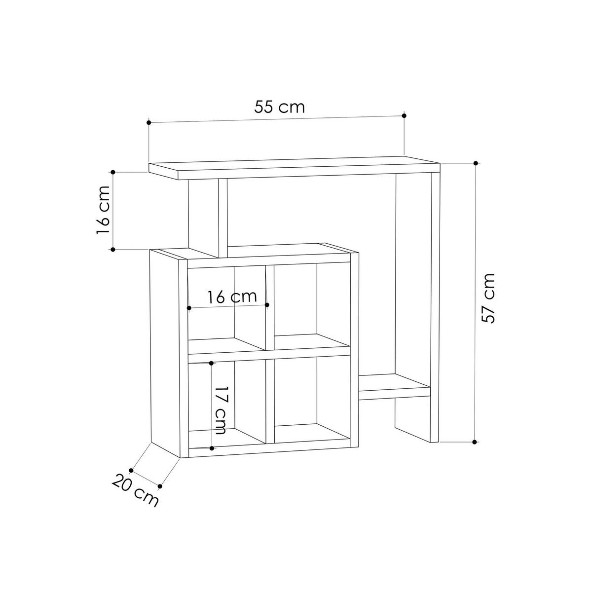 BEISTELLTISCH in Holzwerkstoff 55/20/57 cm  - Eichefarben, Design, Holzwerkstoff (55/20/57cm) - Livetastic