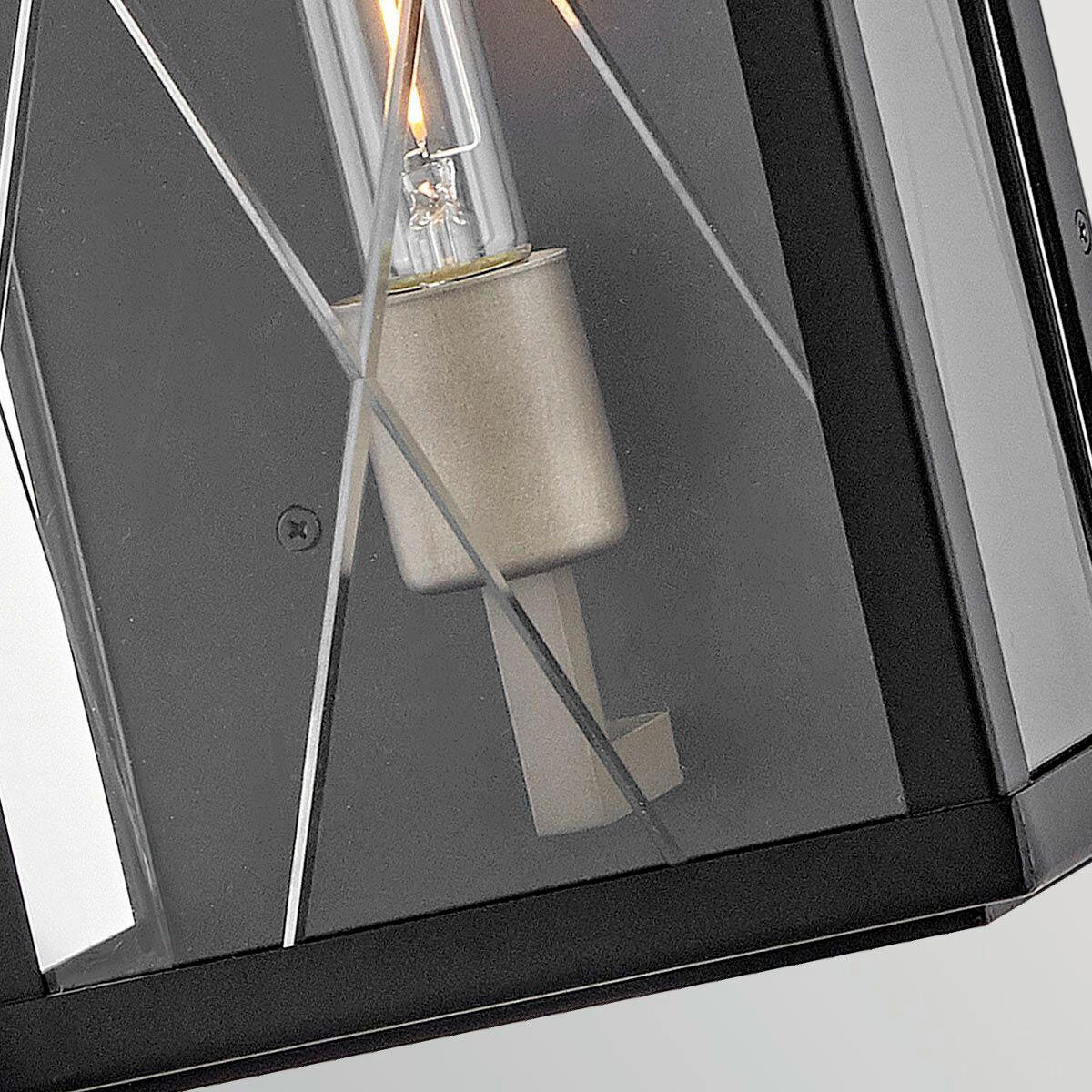 WANDLEUCHTE HINKLEY 40,6/19,1/14,7 cm  - Schwarz, Design, Glas/Metall (40,6/19,1/14,7cm) - Elstead Lighting