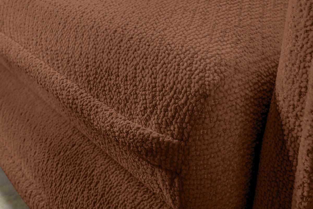 SCHLAFSOFA  mit Liegefunktion, Rücken echt Struktur Rostfarben  - Rostfarben/Schwarz, KONVENTIONELL, Kunststoff/Textil (237/94/117cm) - Carryhome