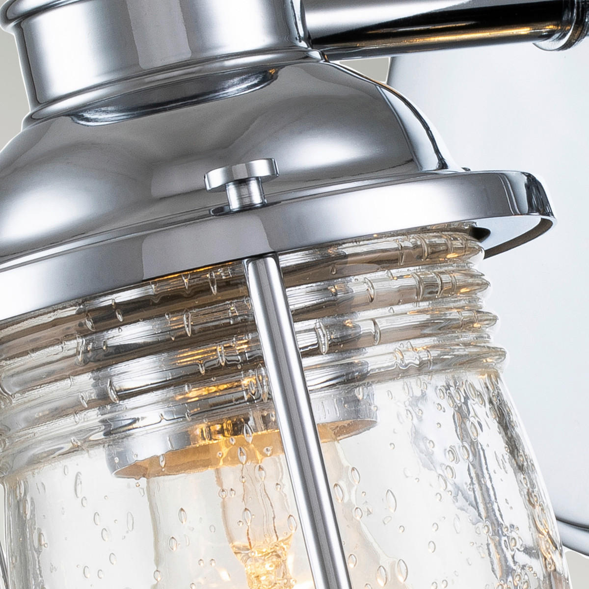 BADEZIMMER-WANDLEUCHTE - Chromfarben, Konventionell, Glas/Metall (20,6/12,7/16,9cm) - Elstead Lighting