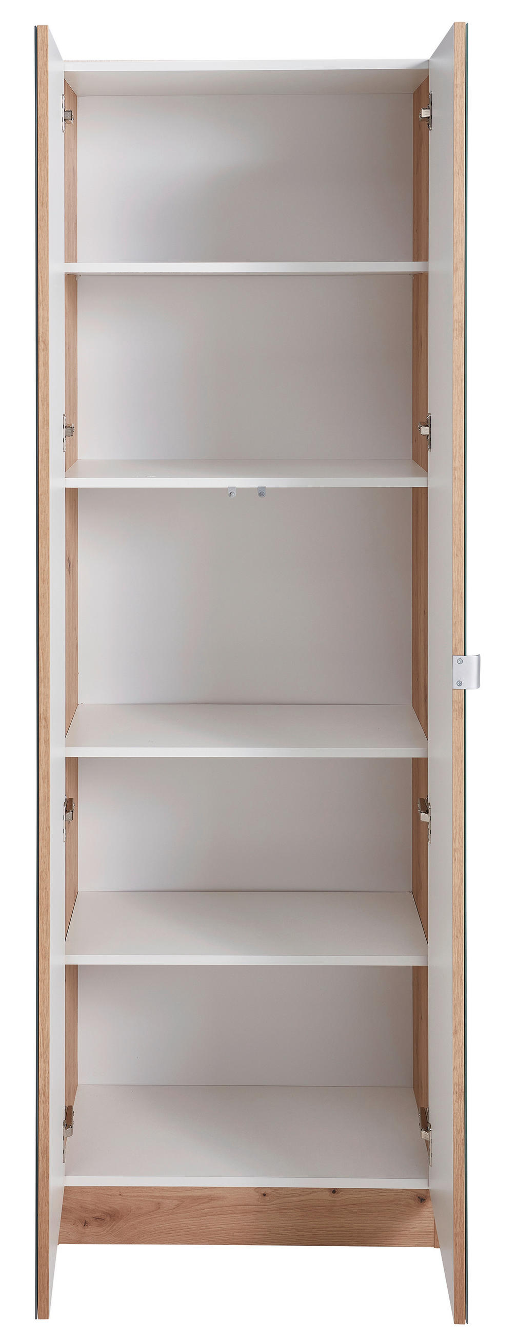 HOCHSCHRANK 65/195,5/33 cm  - Eichefarben, KONVENTIONELL, Glas/Holzwerkstoff (65/195,5/33cm) - Xora