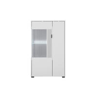 VITRINE  in Schwarz, Weiß  - Schwarz/Weiß, Design, Glas/Holzwerkstoff (75/125/38cm) - MID.YOU