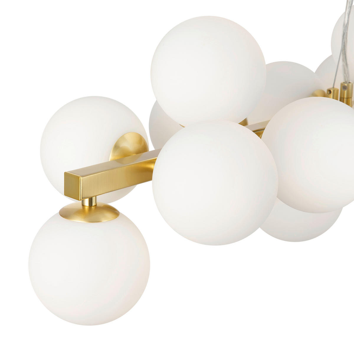 PENDELLEUCHTE 23,8/22,8/123,5 cm   - Messingfarben, Trend, Glas/Metall (23,8/22,8/123,5cm) - MAYTONI