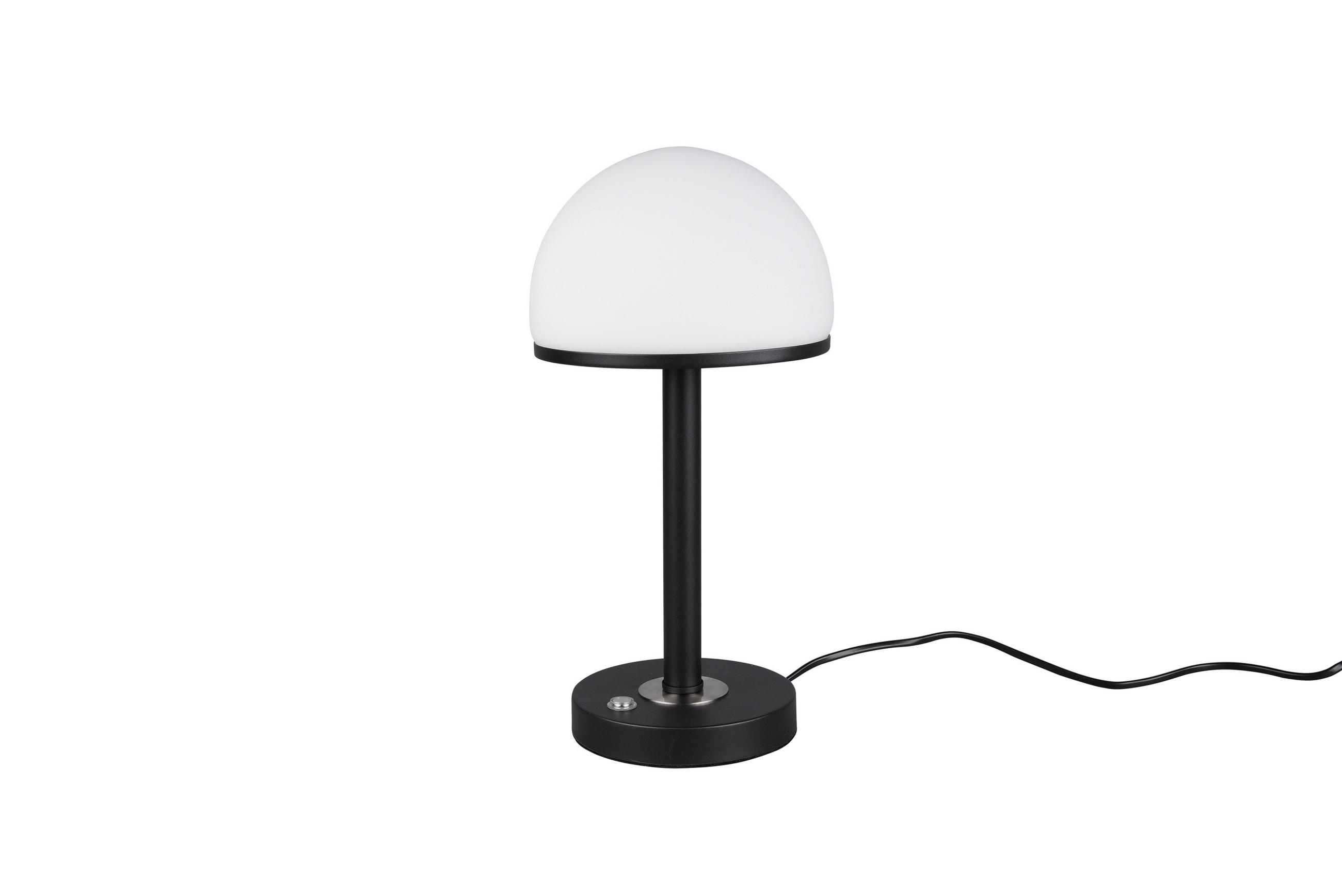 NAMIZNA LED-SVETILKA  Berlin      39/19,5 cm       - črna/bela, Basics, kovina/steklo (39/19,5cm)