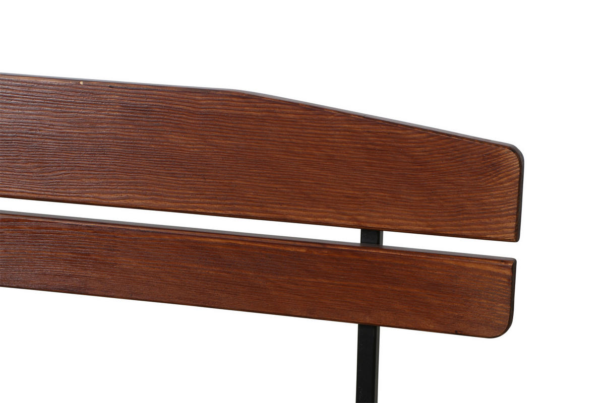 BIERTISCHGARNITUR 3-teilig  - Dunkelbraun, MODERN, Holz/Metall (60/60/180cm) - Gardenson