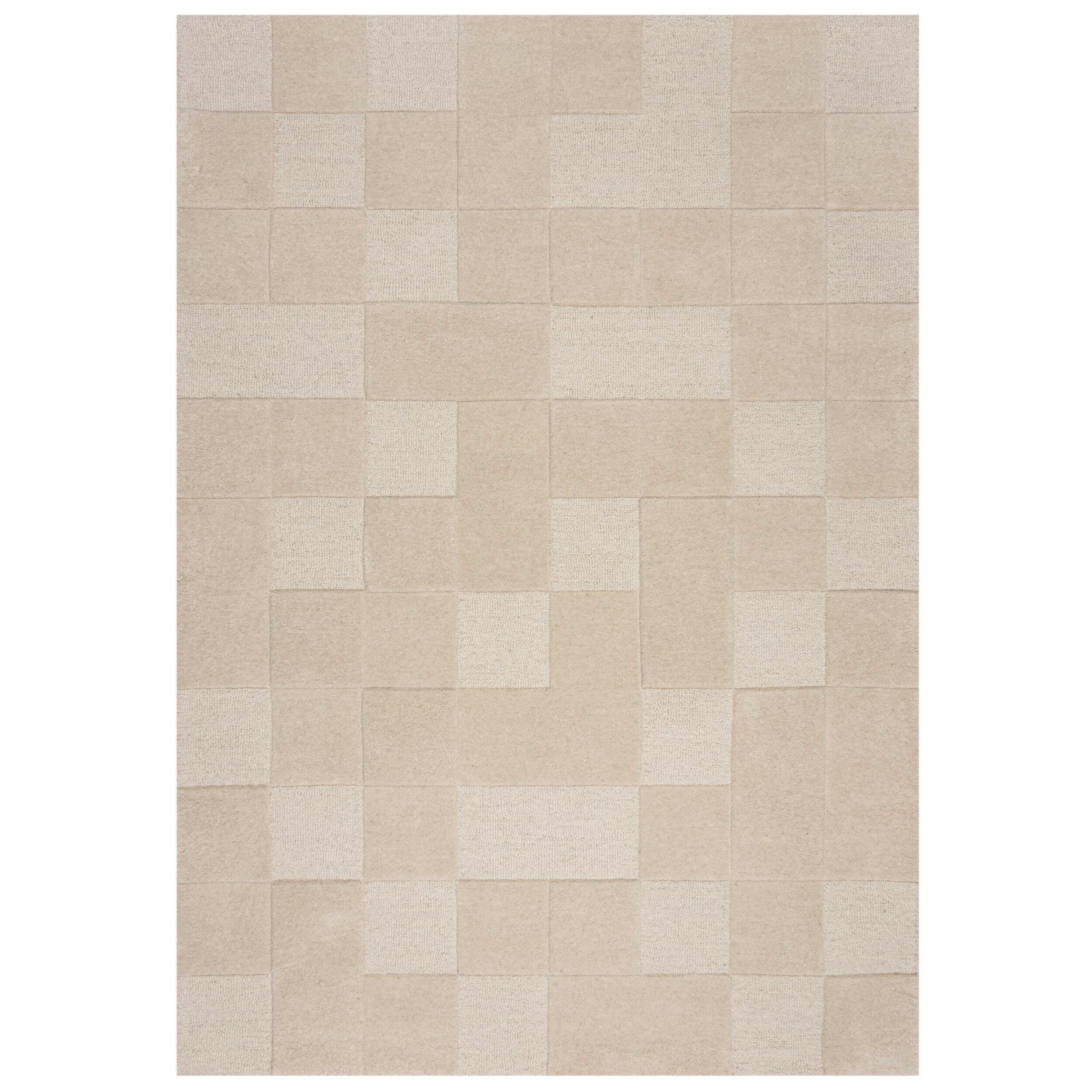 Wollteppich Checkerboard Beige B: 200 Cm