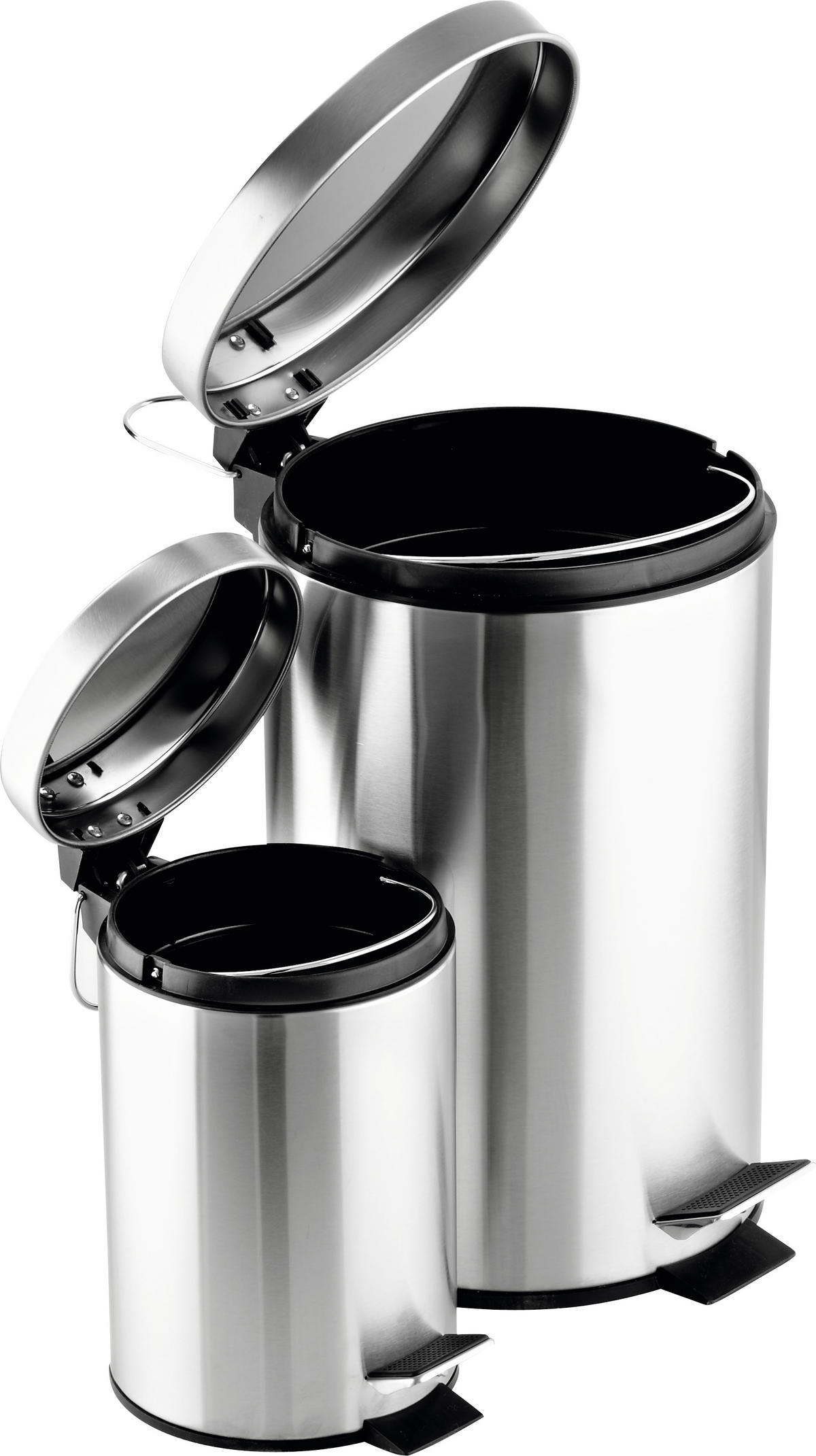 KOSMETIKEIMER 3 L  - Edelstahlfarben/Schwarz, Basics, Kunststoff/Metall (17/25.5cm) - Kela
