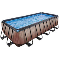 EXIT POOL WOOD 540X250 540/250/122 cm  - Braun, KONVENTIONELL, Metall (540/250/122cm) - EXIT Toys