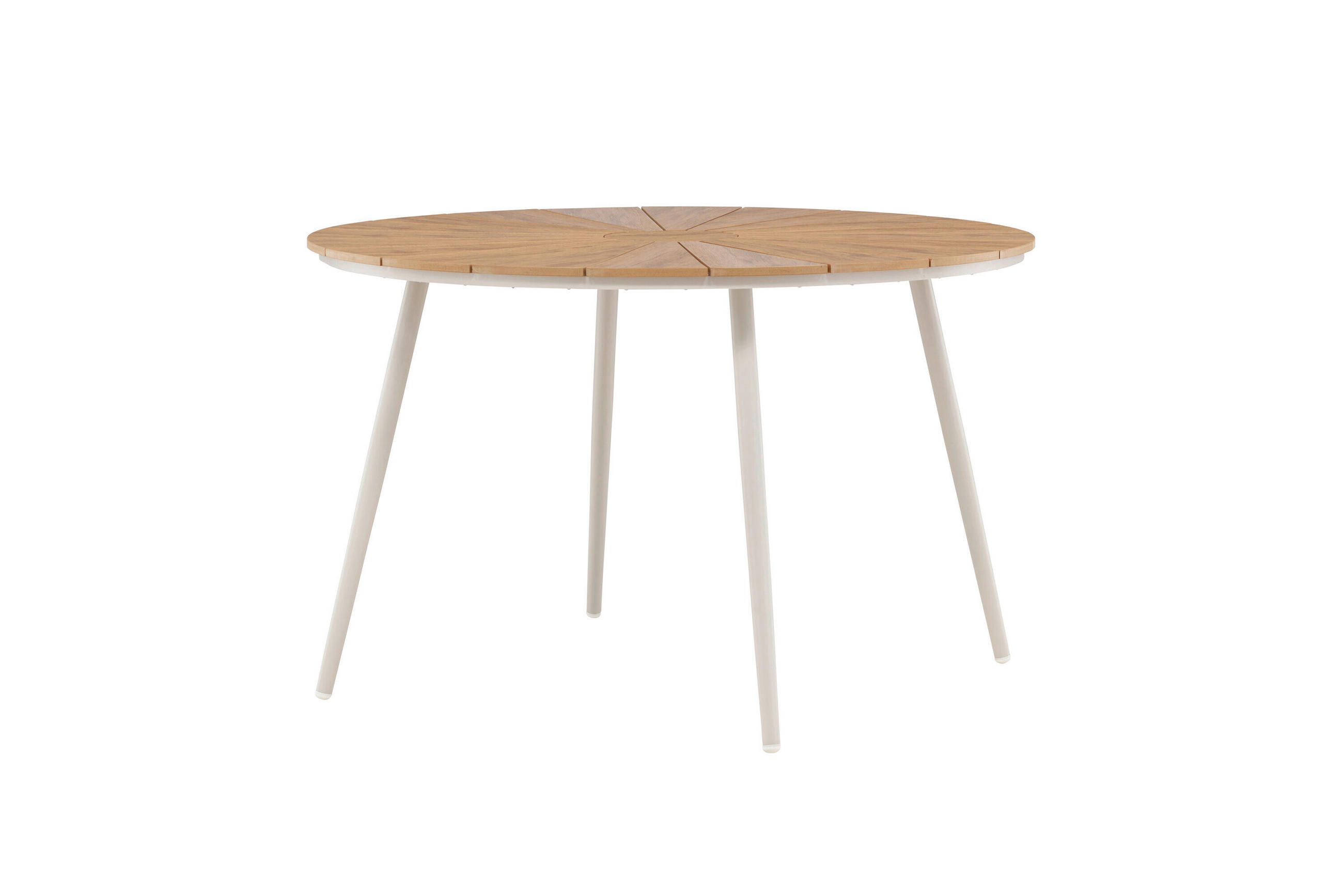 GARTENTISCH Metall, Kunststoff rund  - Hellbraun/Beige, MODERN, Kunststoff/Metall (120/74cm)