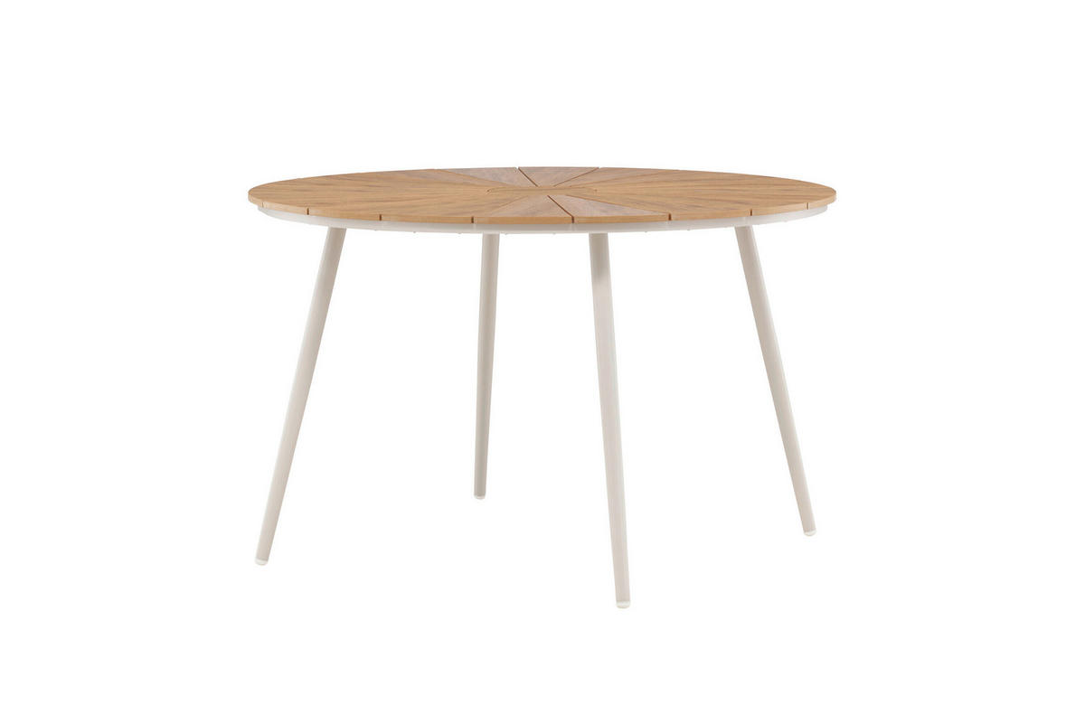 UTEBORD metall, plast rund  - beige/ljusbrun, Modern, metall/plast (120/74cm)