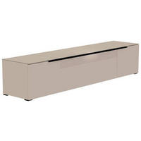 LOWBOARD Schwarz, Sandfarben  210/43/45 cm  - Sandfarben/Schwarz, Design, Glas/Holzwerkstoff (210/43/45cm) - Moderano