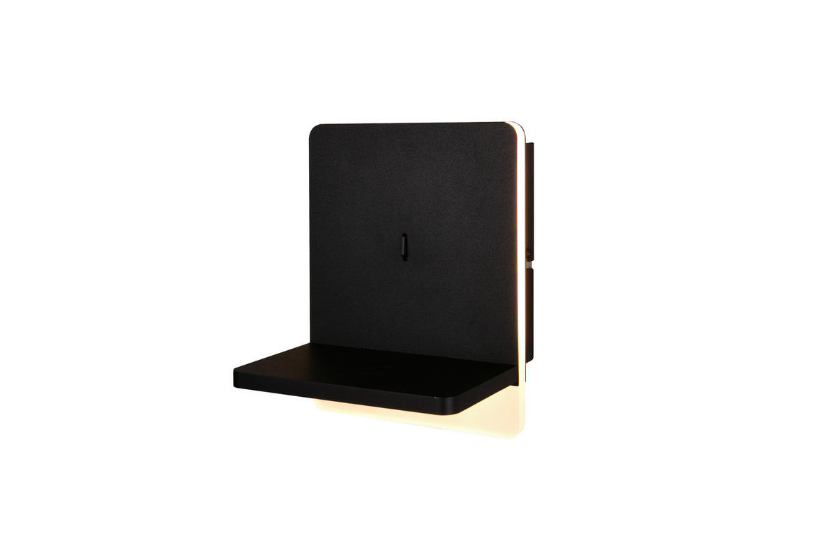 APLICĂ DE PERETE CU LED - negru, Basics, metal (20/16/14cm)