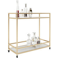 SERVIERWAGEN in Goldfarben  - Goldfarben, Design, Glas/Metall (90/40/87cm) - Playboy