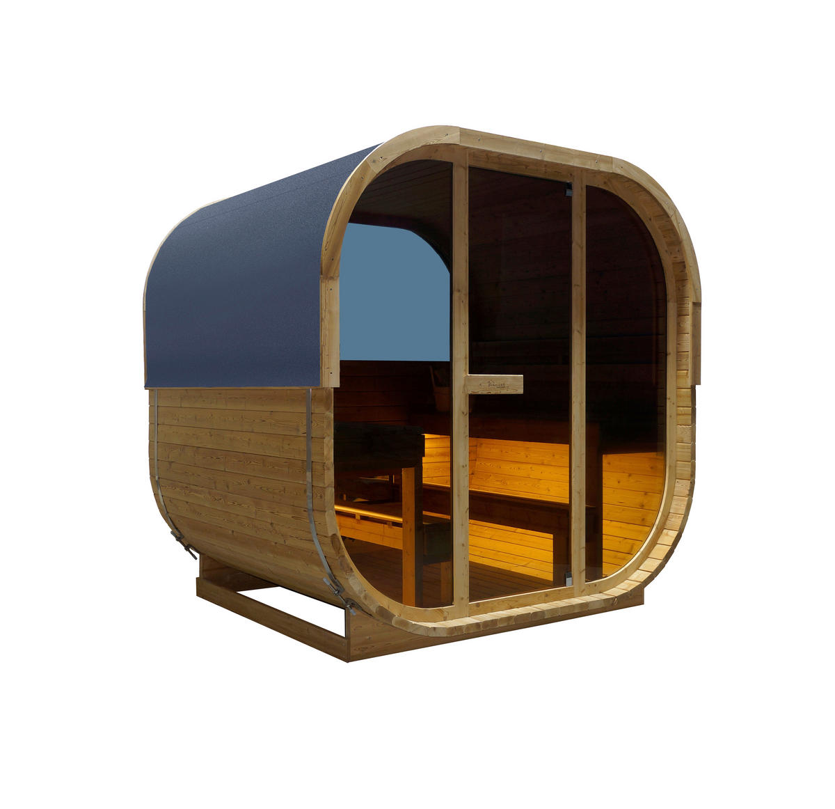 SAUNA für 6 Personen Hanko  - Fichtefarben, KONVENTIONELL, Holz (210/180/210cm) - Sanotechnik