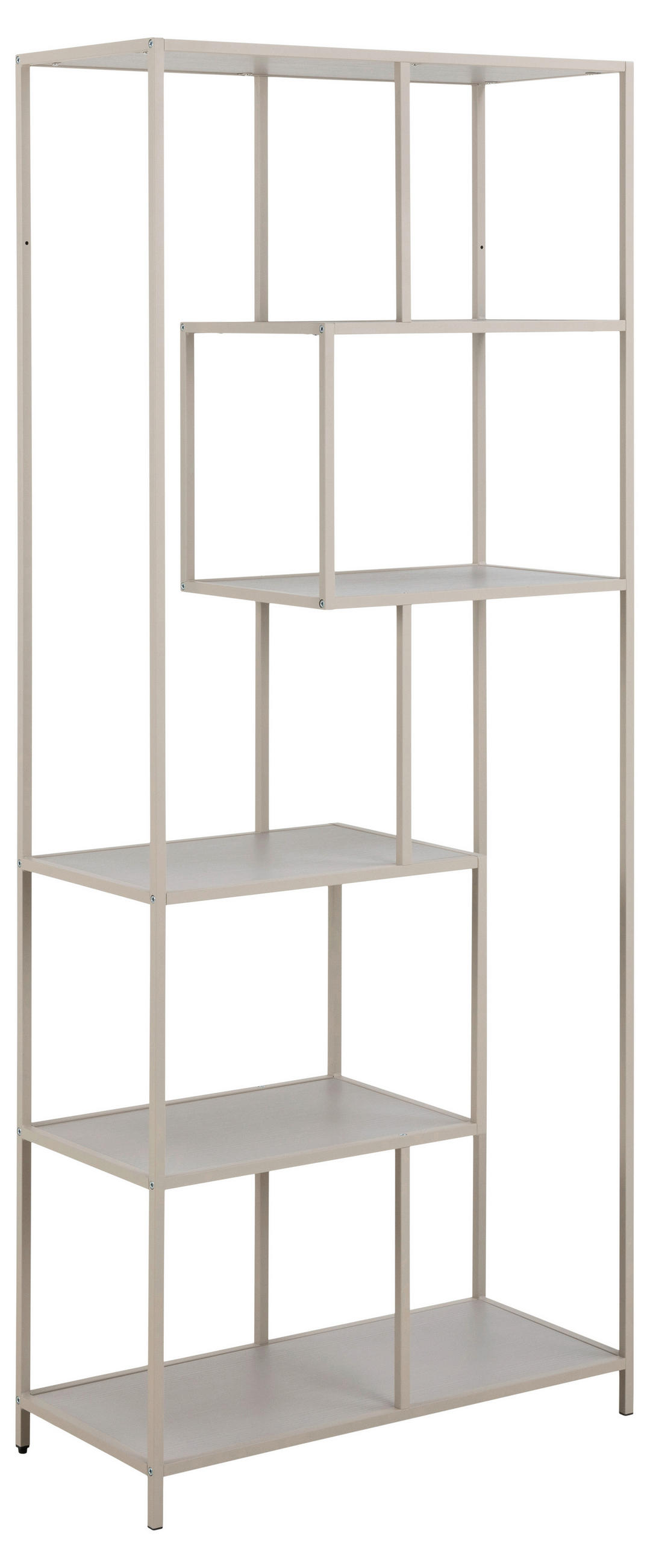 MID.YOU REGÁL, šedá, ocel, 77/185/35 cm