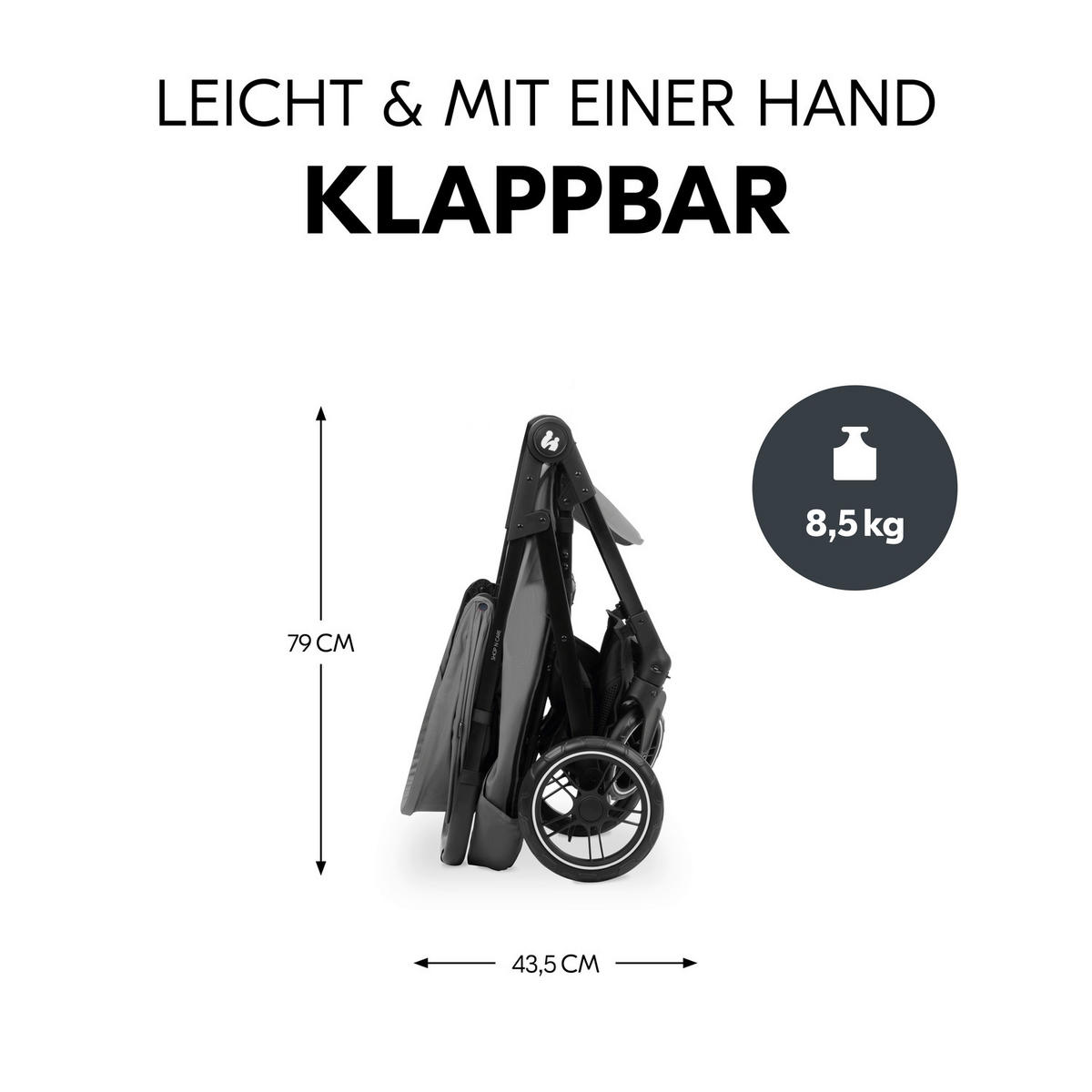 BUGGY Shop N Care  - Schwarz/Grau, Basics, Kunststoff/Textil (40.5/104/51.5cm) - Hauck