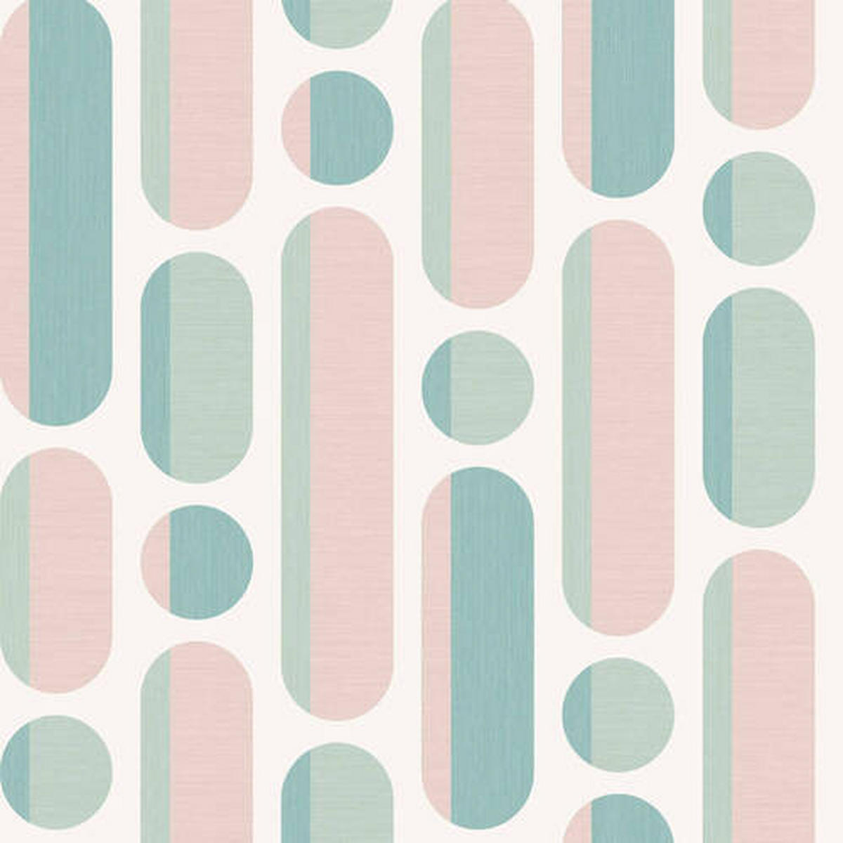 VLIESTAPETE - Pink/Grün, Basics, Papier/Kunststoff (52/1000cm)