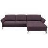 ECKSOFA in Velours Lila, Flieder  - Lila/Flieder, Design, Textil/Metall (306/179cm) - Beldomo System