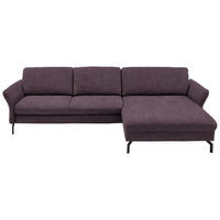 ECKSOFA in Velours Lila, Flieder  - Lila/Flieder, Design, Textil/Metall (306/179cm) - Beldomo System