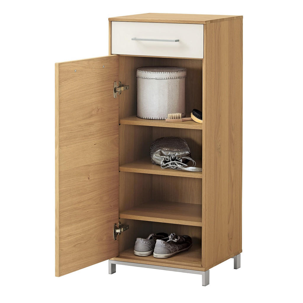 Thumbnail - Xxxl Kommode, Eiche, Holz, Eiche, Balkeneiche, furniert, 3 Fächer, 1 Schubladen, 44x105x37 cm, Goldenes M, Made in Germa...