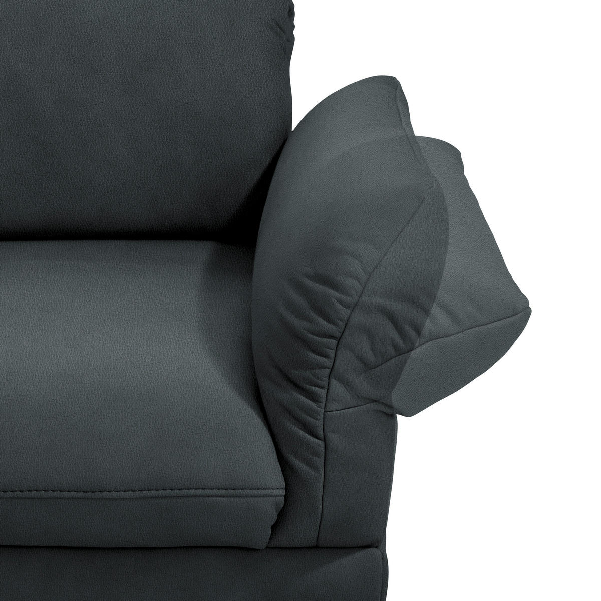 ECKSOFA in Echtleder Dunkelgrün  - Dunkelgrün/Anthrazit, Design, Leder/Metall (173/308cm) - Joop!