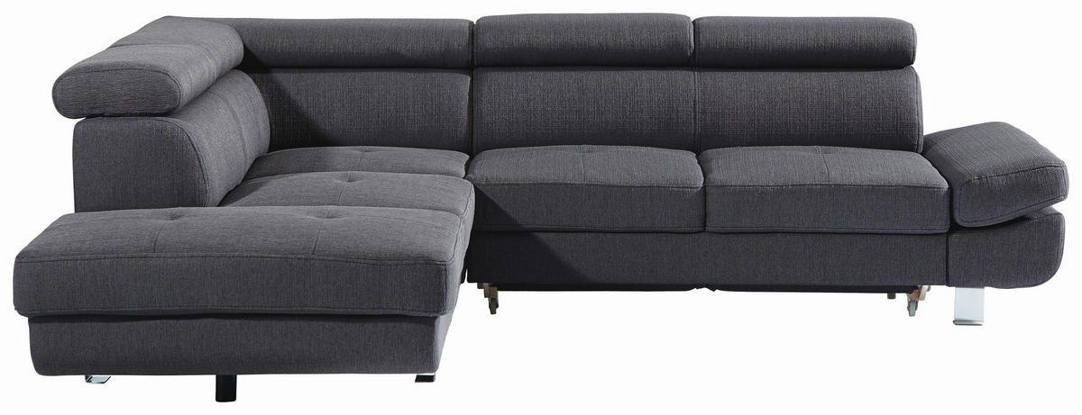 SEDEŽNA GARNITURA, tkanina antracit  - barve kroma/zelena, Design, kovina/tekstil (229/270cm) - Xora