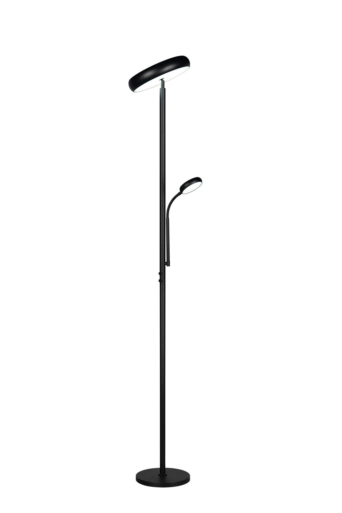 LED-STEHLEUCHTE - Schwarz, Konventionell, Metall (28/183cm)