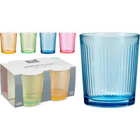 TRINKGLAS  - Blau/Pink, LIFESTYLE, Glas (16.5/10.5/21.cm)