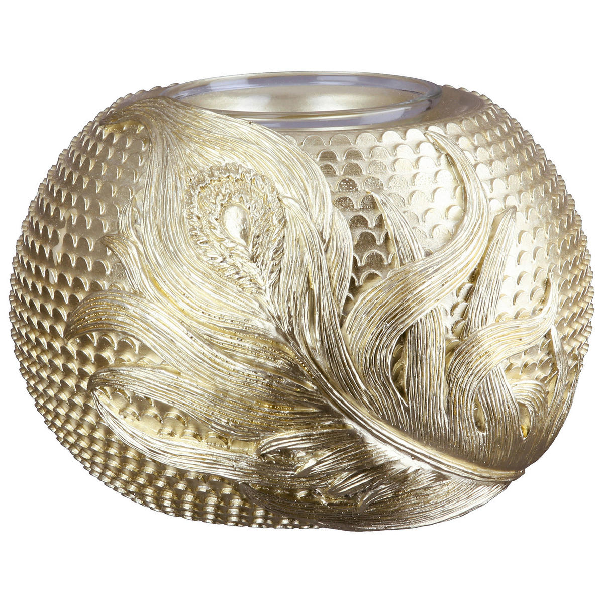 TEELICHTHALTER - Goldfarben, Basics, Kunststoff (13,5/10cm)