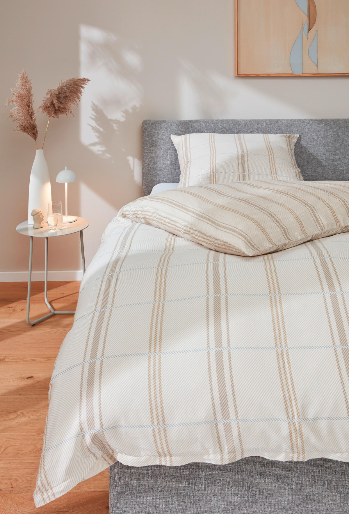WENDEBETTWÄSCHE MR-Square Satin 155/220 cm  - Beige/Creme, Basics, Textil (155/220cm) - Musterring