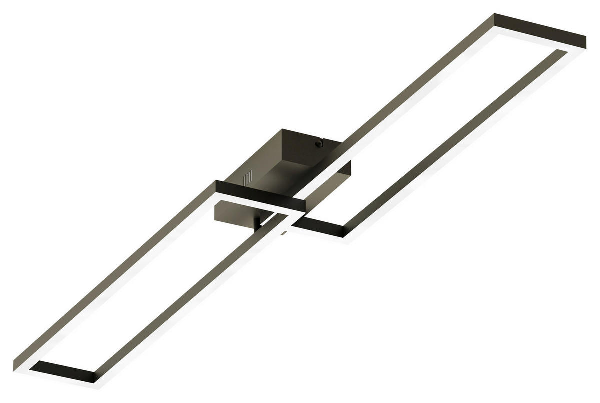 LED-DECKENLEUCHTE  Smart 24,4/7,8/110 cm   - Schwarz, Design, Metall (24,4/7,8/110cm) - Tint