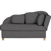 LIEGE in Chenille, Flachgewebe Dunkelgrau  - Dunkelgrau, LIFESTYLE, Holz/Textil (180/97/85cm) - Novel