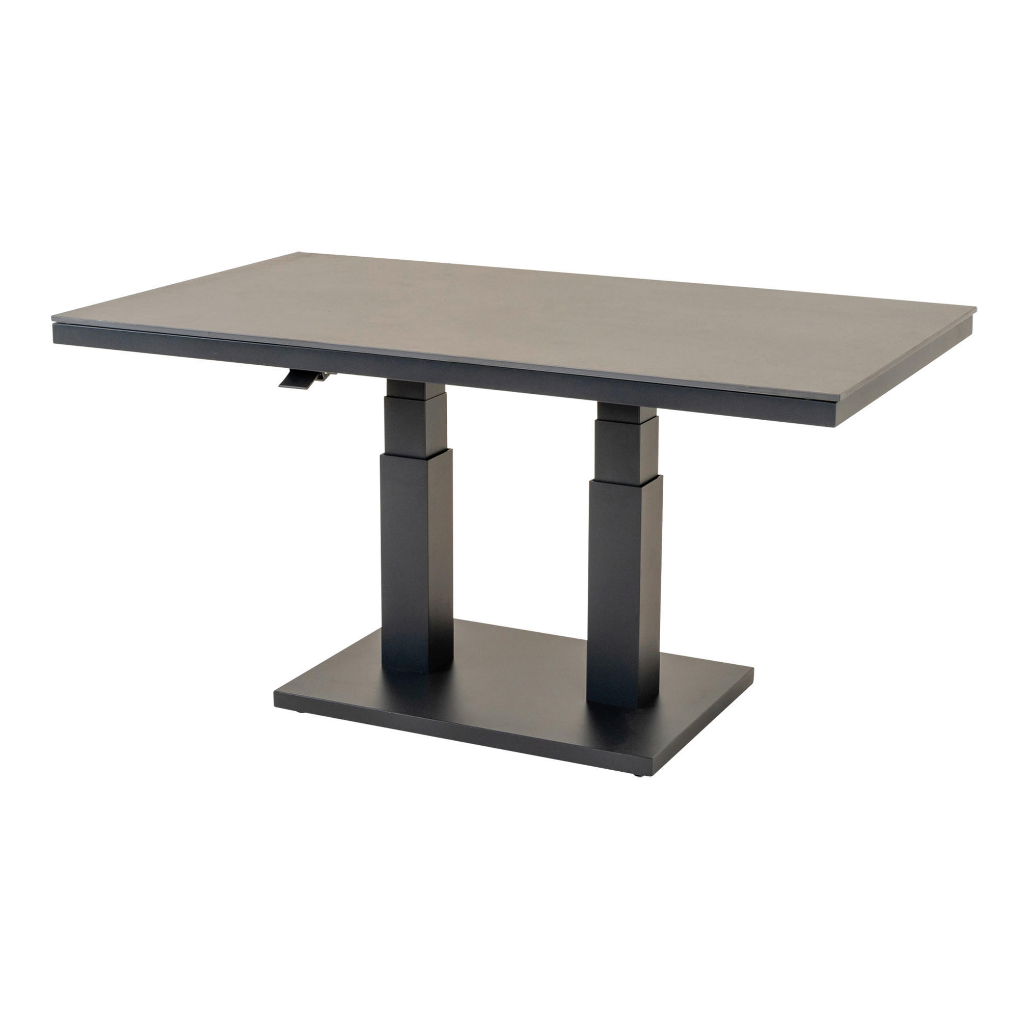 LOUNGETISCH 140/85/50-72 cm Metall, Keramik  - Anthrazit, MODERN, Keramik/Metall (140/85/50-72cm) - Ambia Garden