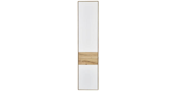 SCHRANK in Weiß, Eichefarben - Eichefarben/Weiß, Design, Glas/Holz (47/205,5/40cm) - Valnatura