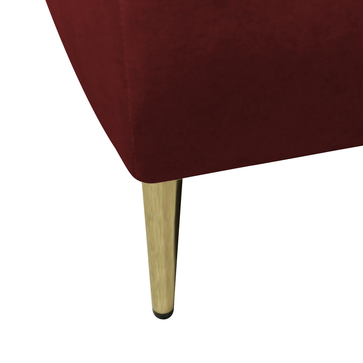 SCHLAFSOFA in Velours Bordeaux  - Bordeaux/Goldfarben, Design, Textil/Metall (200/90/97cm) - MID.YOU