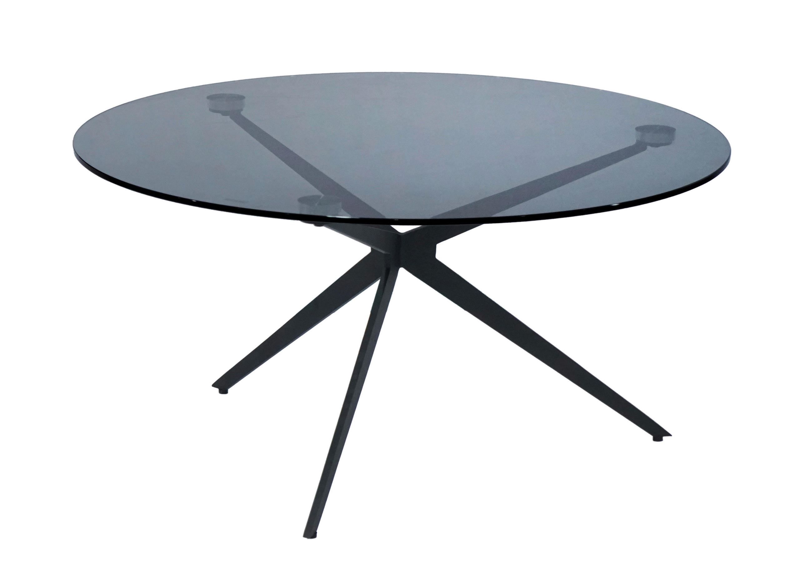 COUCHTISCH Klarglas 80/80/40 cm rund Grau, Schwarz  - Schwarz/Grau, Design, Glas/Metall (80/80/40cm) - Dieter Knoll