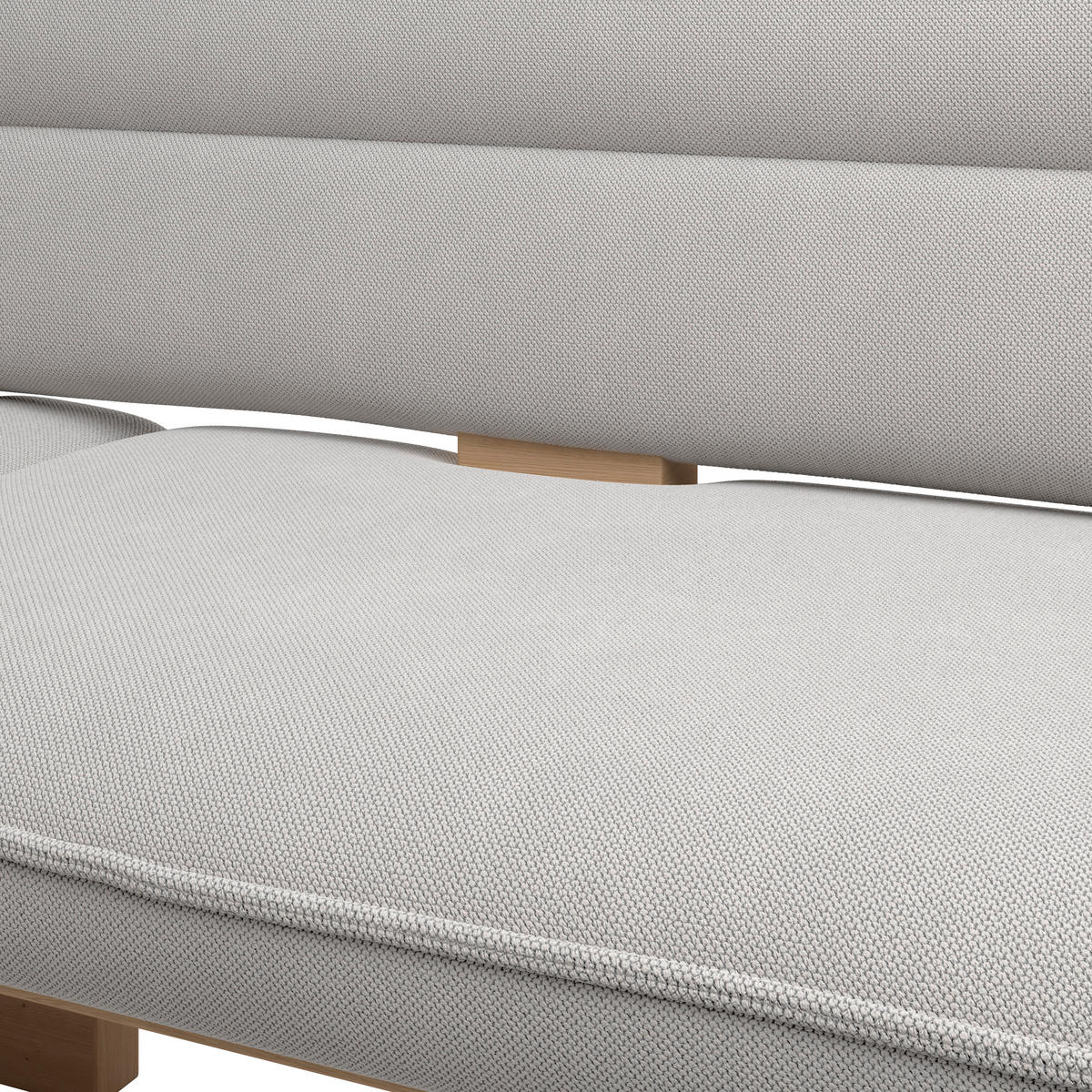 ECKBANK 170/232 cm Webstoff Beige Eiche Sperrholz   - Eichefarben/Beige, KONVENTIONELL, Holz/Textil (170/232cm) - Livetastic