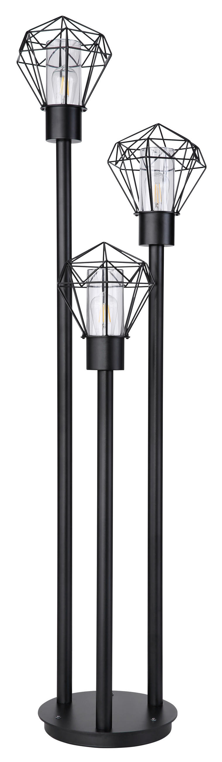 PODNA SVJETILJKA VANJSKA  - prozirno/crna, Konvencionalno, metal/plastika (44,2/44,5/170cm) - Globo