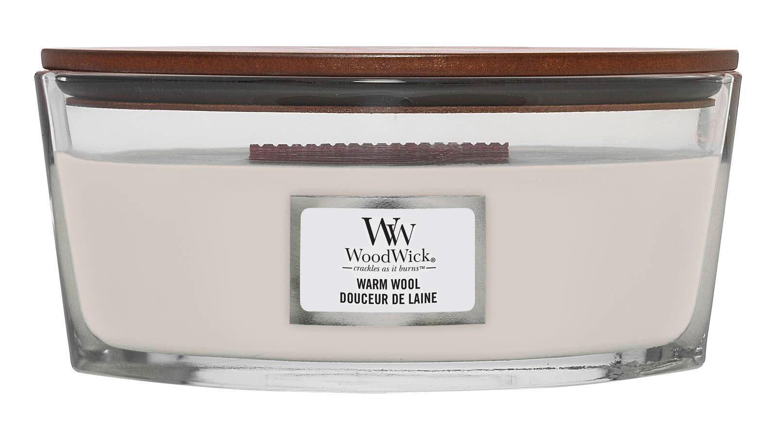 DIŠEČA SVEČA - Basics, steklo/les (12/9/19cm) - WoodWick