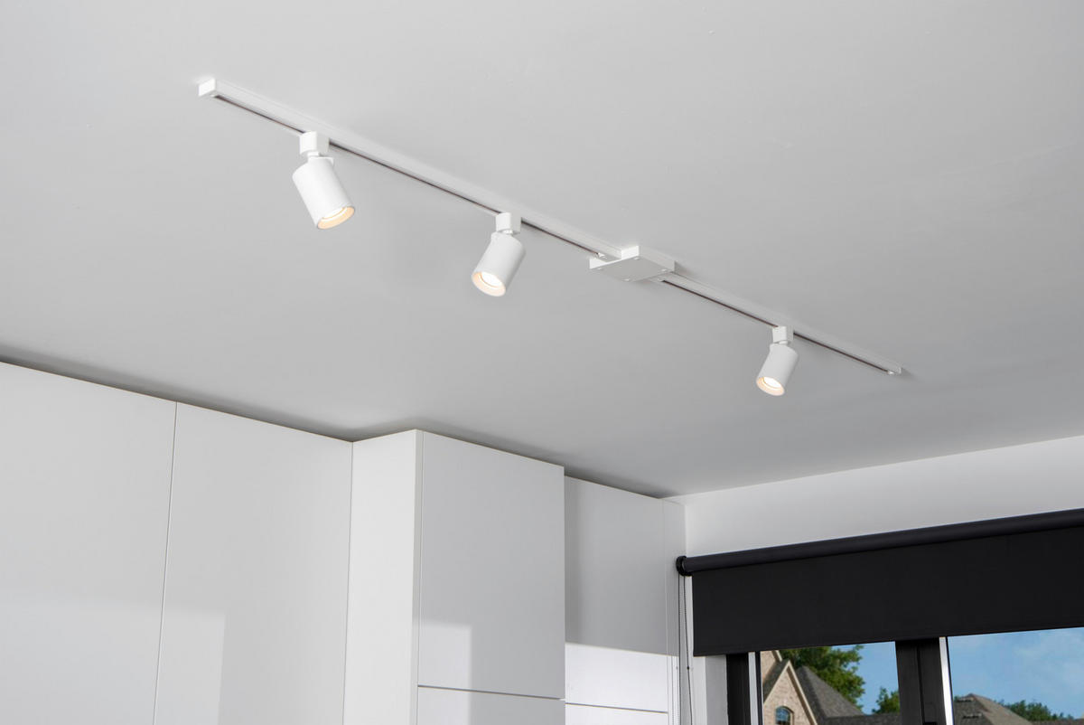 SCHIENENSYSTEM Track 6.5/6.5/12.5 cm   - Weiß, Basics, Metall (6.5/6.5/12.5cm) - Lucide