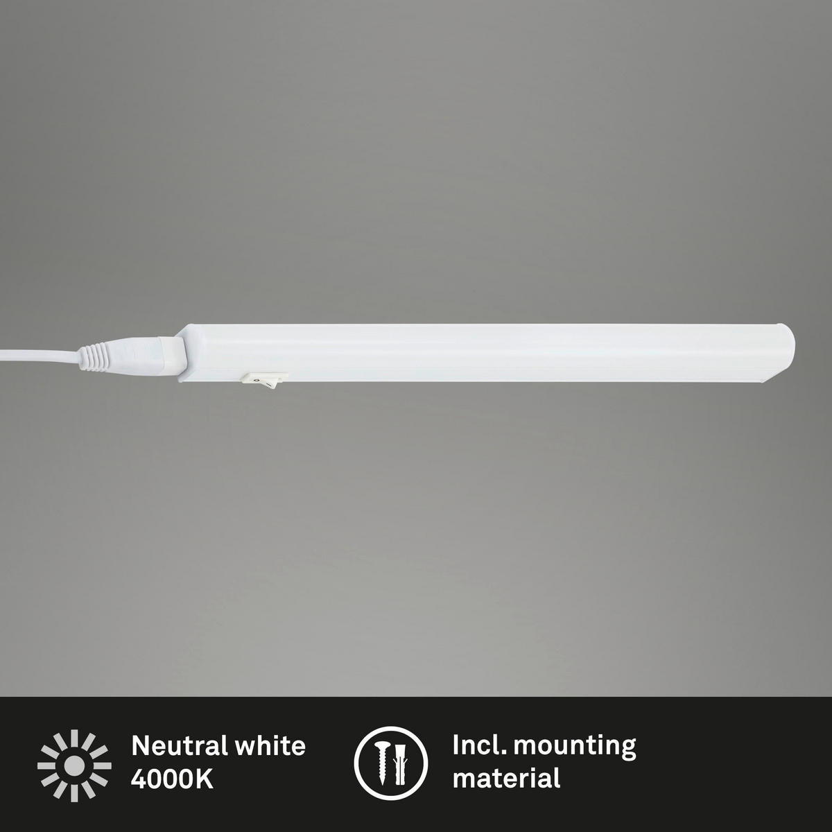 UNTERBAULEUCHTE 31,3/3/2,2 cm   - Weiß, KONVENTIONELL, Kunststoff (31,3/3/2,2cm)