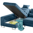 ECKSOFA in Flachgewebe Blau  - Blau, Design, Textil/Metall (188/260cm) - Hom`in