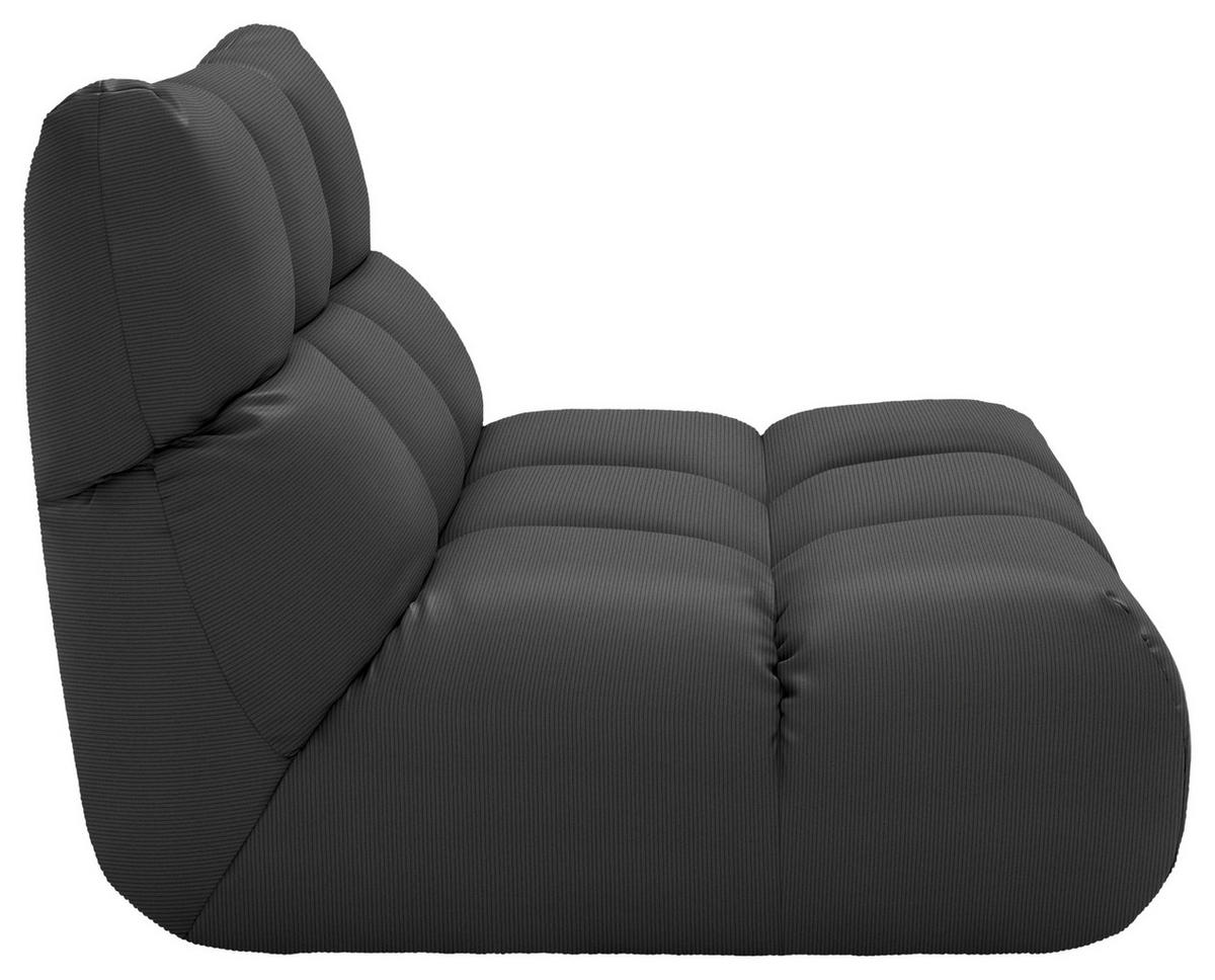 SESSEL Feincord Schwarzbraun  - Schwarzbraun/Schwarz, Design, Kunststoff/Textil (112/85/108cm) - Pure Home Lifestyle