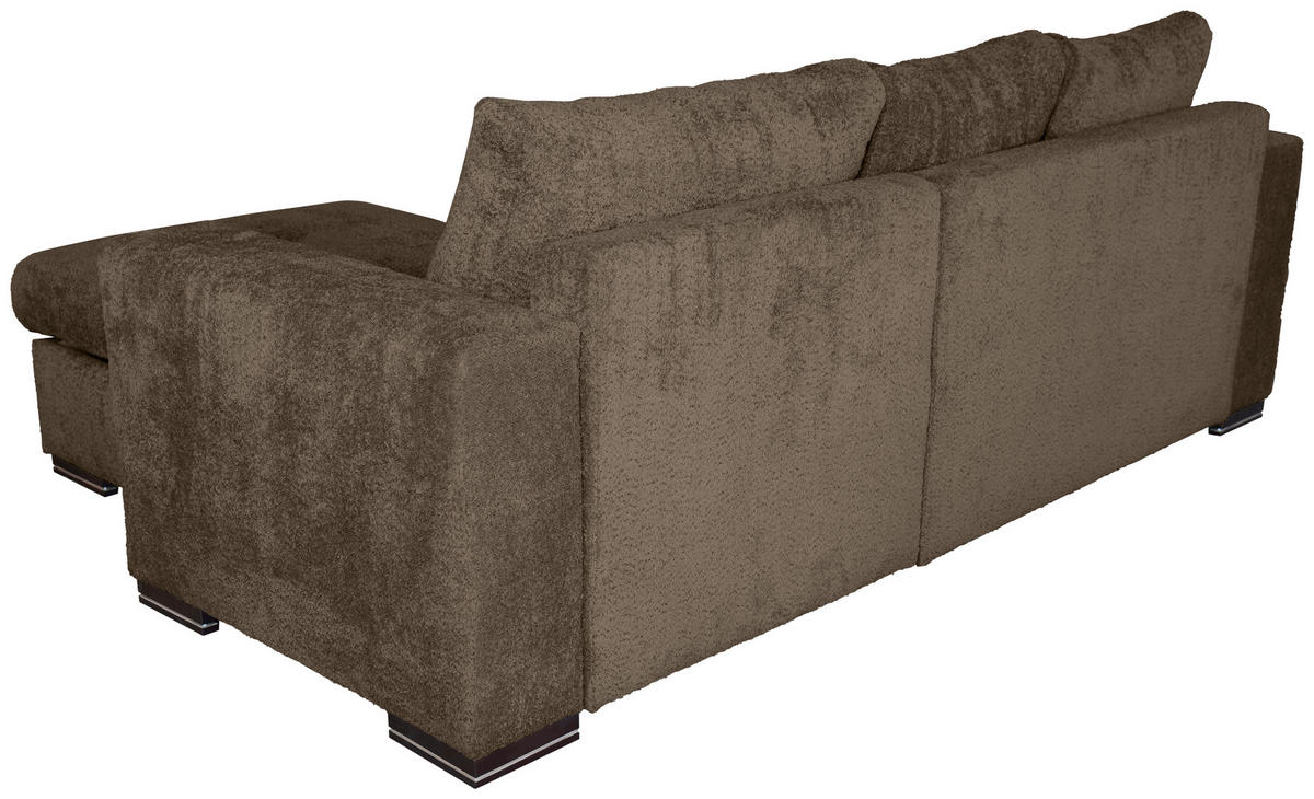 ECKSOFA Braun Webstoff  - Braun, KONVENTIONELL, Holz/Textil (170/235cm) - Carryhome