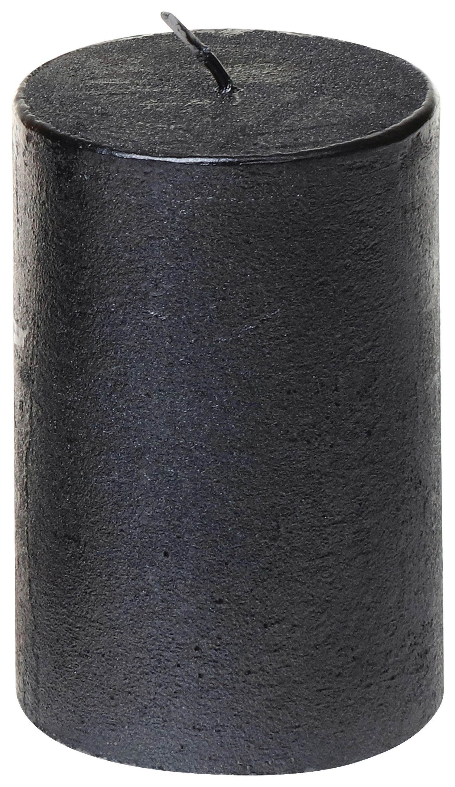STUMPENKERZE  - Schwarz, KONVENTIONELL (6,8/10cm) - Steinhart