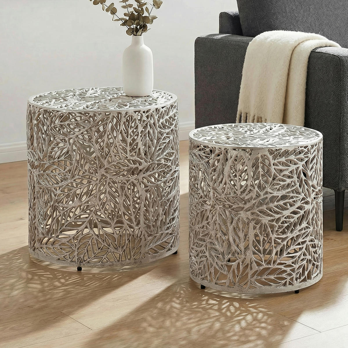 SATSBORD i metall 41/41/42 cm  - silver, Design, metall (41/41/42cm) - Livetastic