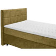 BOXSPRINGBETT 140/200 cm  in Olivgrün  - Schwarz/Olivgrün, Design, Holzwerkstoff/Kunststoff (140/200cm) - Xora
