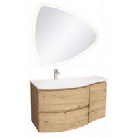 BADEZIMMER 4-teilig  in 105 cm  - Eiche Artisan/Weiß, Natur, Holzwerkstoff/Stein (105cm) - Voleo